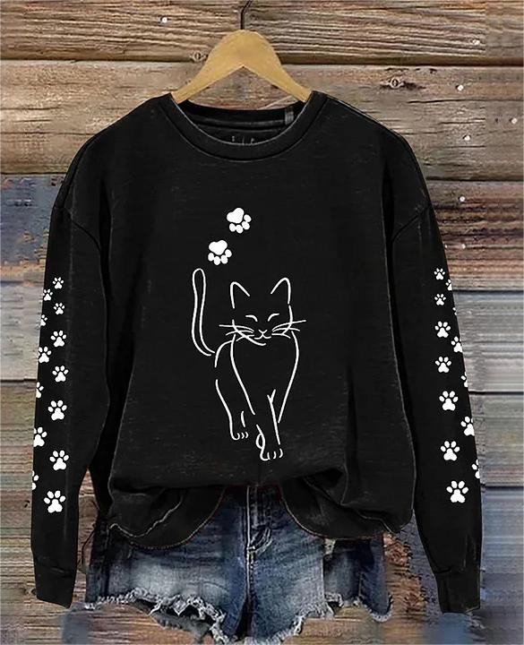 Sweat-shirts Femmes Rayé Décontracté Printemps / Automne Coton Micro-élasticité Vacances Ample Manches Longues Col Rond