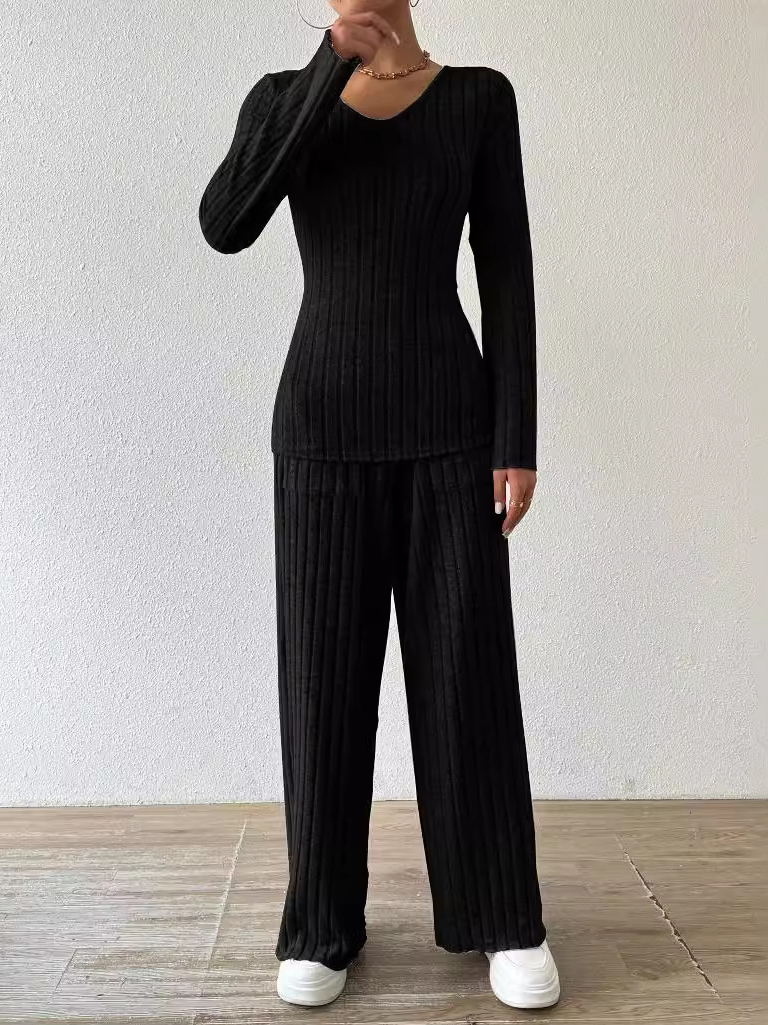 Deux Pièces Ensembles Décontracté Plain Printemps / Automne Zip Quotidien Ample Jersey Manches Longues Top Avec Pantalons pour Femmes