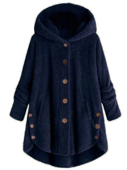 Sweat-shirt à Capuche Manches Longues Poids lourd Plain Sweat à capuche zippé Caniche Blouson pour Femmes