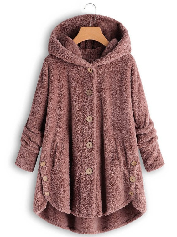 Sweat-shirt à Capuche Manches Longues Poids lourd Plain Sweat à capuche zippé Caniche Blouson pour Femmes