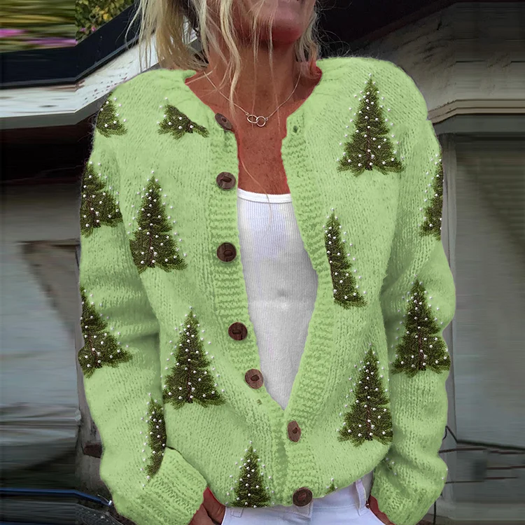 Cardigans Femmes Décontracté Bloc de Couleur Hiver Poids lourd Micro-élasticité Quotidien Coupe Régulière Col Rond Régulier