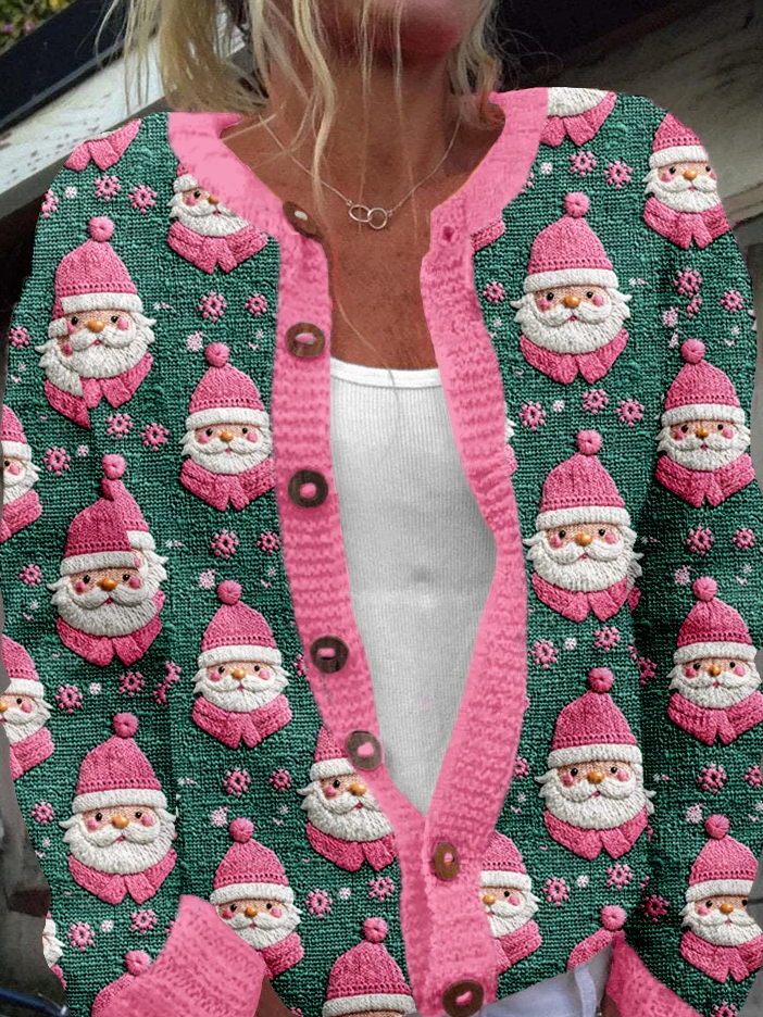 Cardigans Femmes Décontracté impression en 3D Hiver Tricoté Poids lourd Micro-élasticité Quotidien Coupe Régulière Régulier