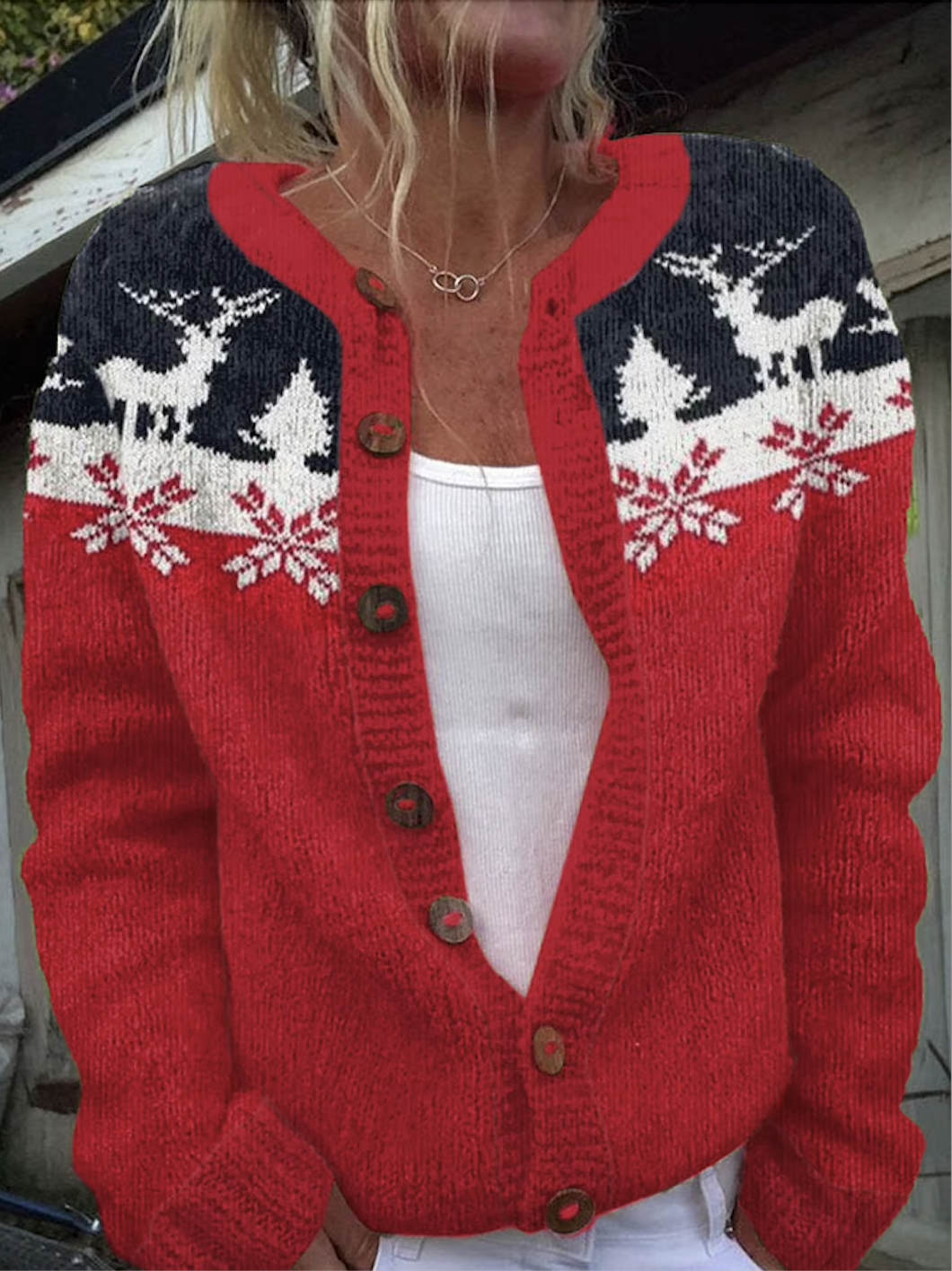 Cardigans Femmes Décontracté Floral Hiver Tricoté Poids lourd Micro-élasticité Quotidien Coupe Régulière Col Rond