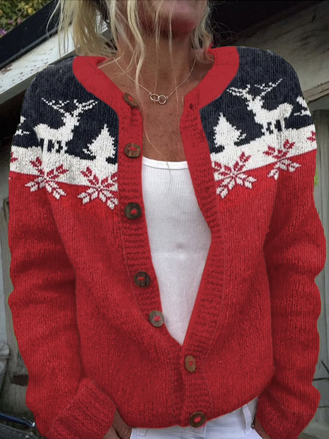 Cardigans Femmes Décontracté Floral Hiver Tricoté Poids lourd Micro-élasticité Quotidien Coupe Régulière Col Rond