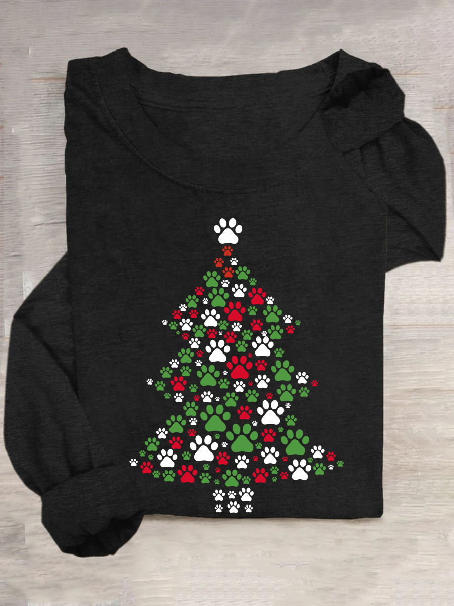 T-shirts Femmes Décontracté Printemps / Automne Noël Quotidien Ample Meilleure vente Col Rond Régulier Élasticité moyenne