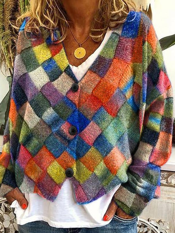 Cardigans Ethnique Décontracté Hiver Naturel Ample Manches Longues Droit Élasticité moyenne Non pour Femmes