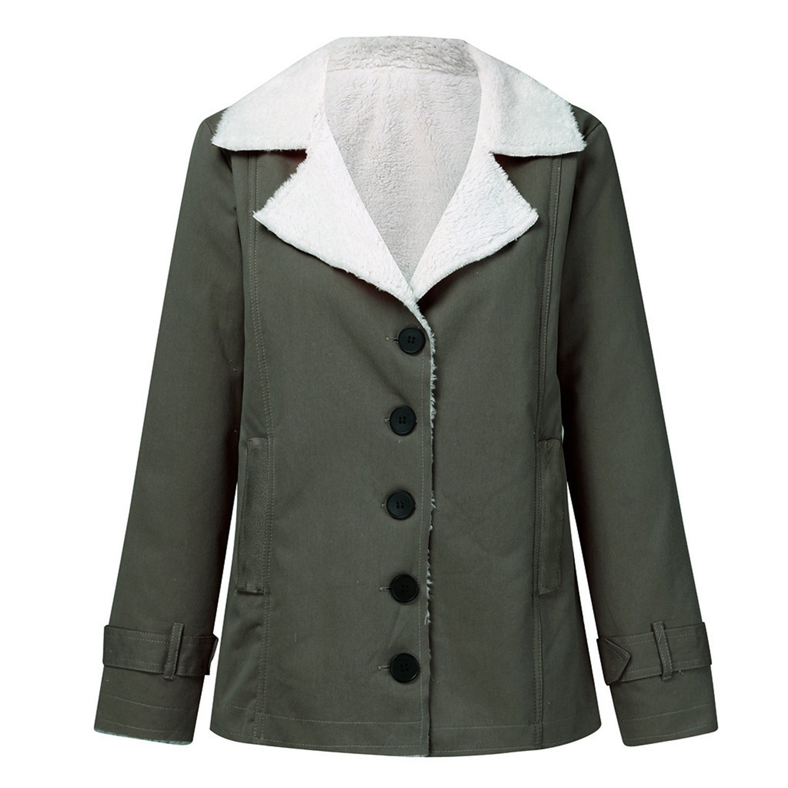 Col Châle Manches Longues Poids lourd Plain Manteau Parker Rembourré Blouson pour Femmes
