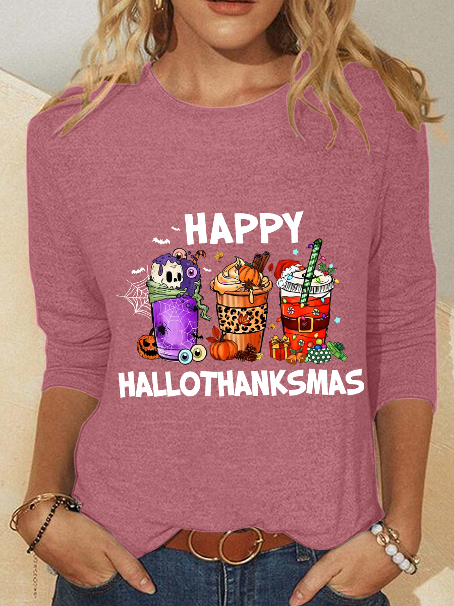 T-shirts Femmes Décontracté Printemps / Automne Noël Ample Meilleure vente Col Rond Régulier Droit Régulier
