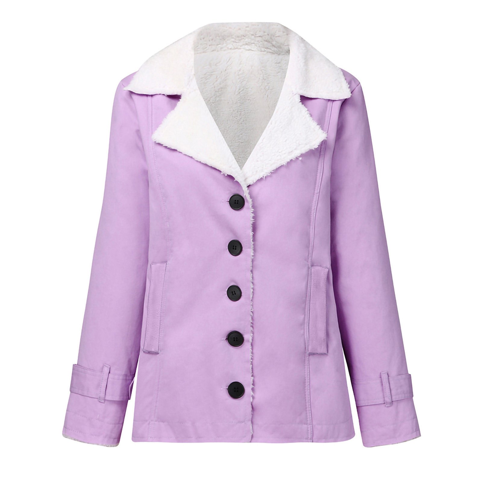Col Châle Manches Longues Poids lourd Plain Manteau Parker Rembourré Blouson pour Femmes