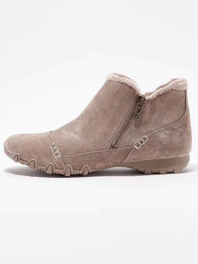 Rembourré de Coton Bottes Rétro Plain Hiver Zip Quotidien Bout Rond Fausse Fourrure Fausse Fourrure Caoutchouc pour Femmes