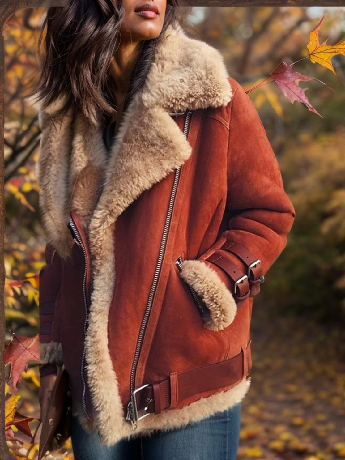 Manches Longues Épaissi Plain Blouson pour Femmes