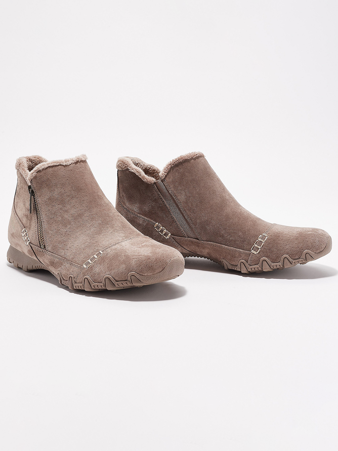 Rembourré de Coton Bottes Rétro Plain Hiver Zip Quotidien Bout Rond Fausse Fourrure Fausse Fourrure Caoutchouc pour Femmes