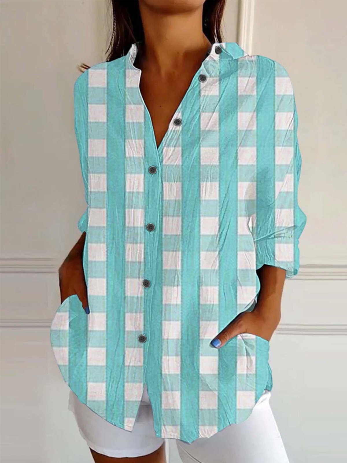 Chemises Décontracté Floral Printemps / Automne Dentelle Quotidien Ample Régulier Droit Col de Chemise pour Femmes