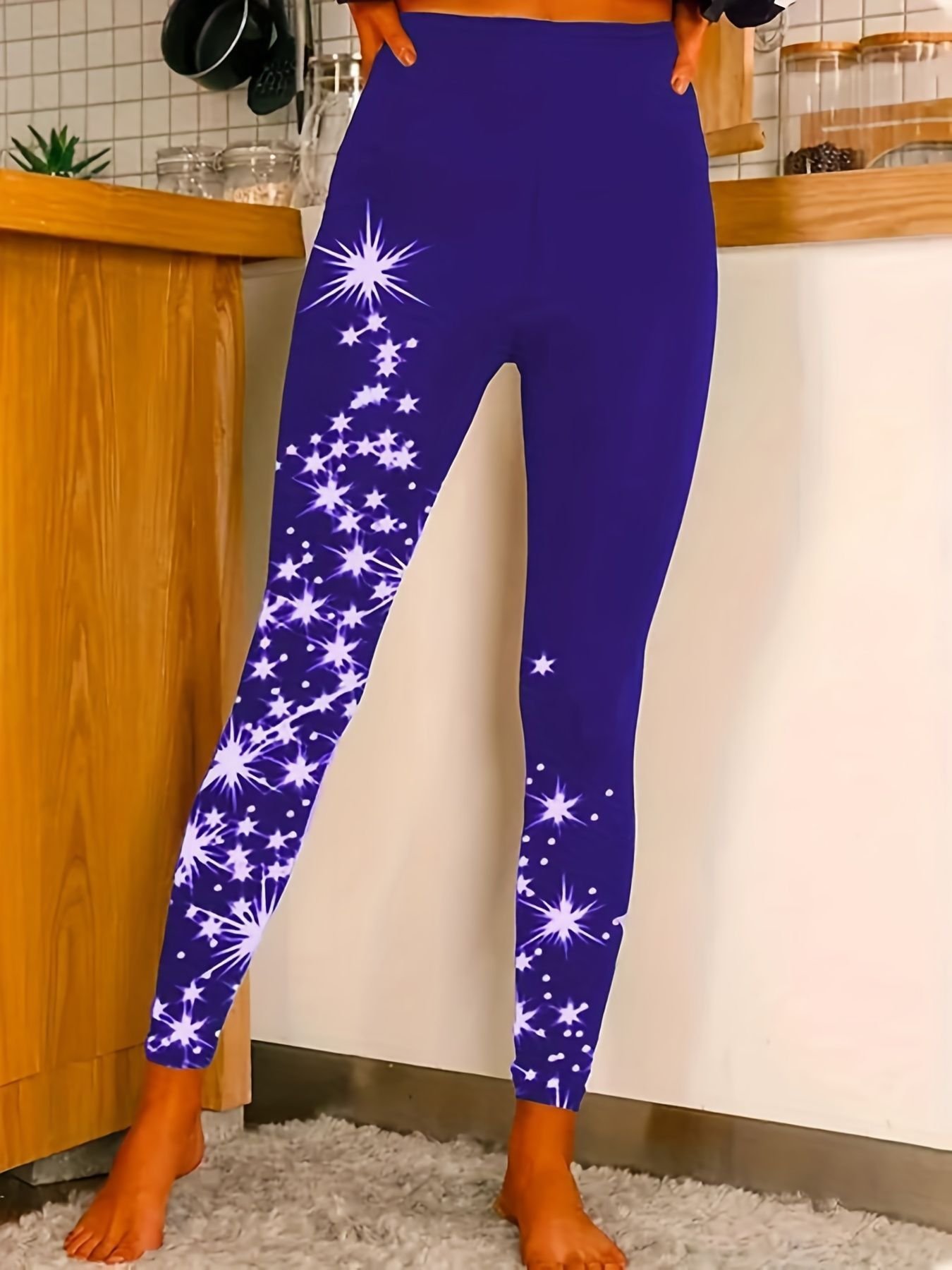 Pantalons De Yoga Décontracté Toutes Les Saisons impression en 3D Quotidien Serré Pantalon à la cheville Legging Droit Régulier pour Femmes