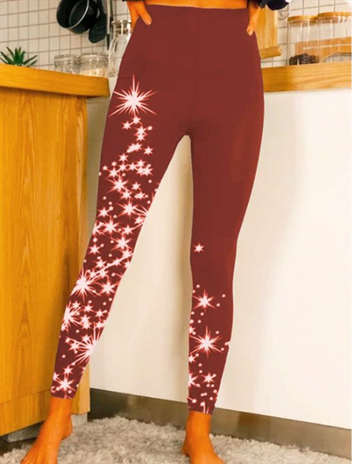 Pantalons De Yoga Décontracté Toutes Les Saisons impression en 3D Quotidien Serré Pantalon à la cheville Legging Droit Régulier pour Femmes