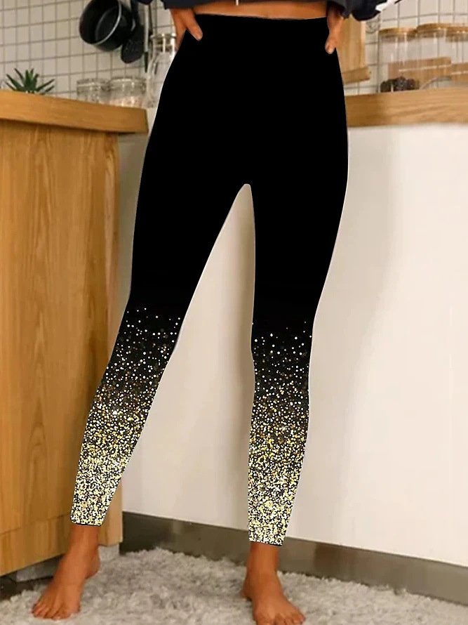 Pantalons De Yoga Décontracté Toutes Les Saisons impression en 3D Quotidien Serré Pantalon à la cheville Legging Droit Régulier pour Femmes