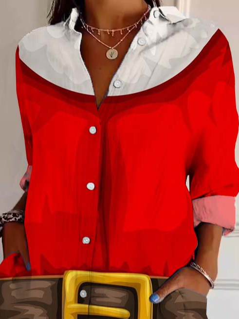Chemises Décontracté Floral Printemps / Automne Léger Aucune élasticité Coupe Régulière Manches trois quarts Régulier Col de Chemise pour Femmes