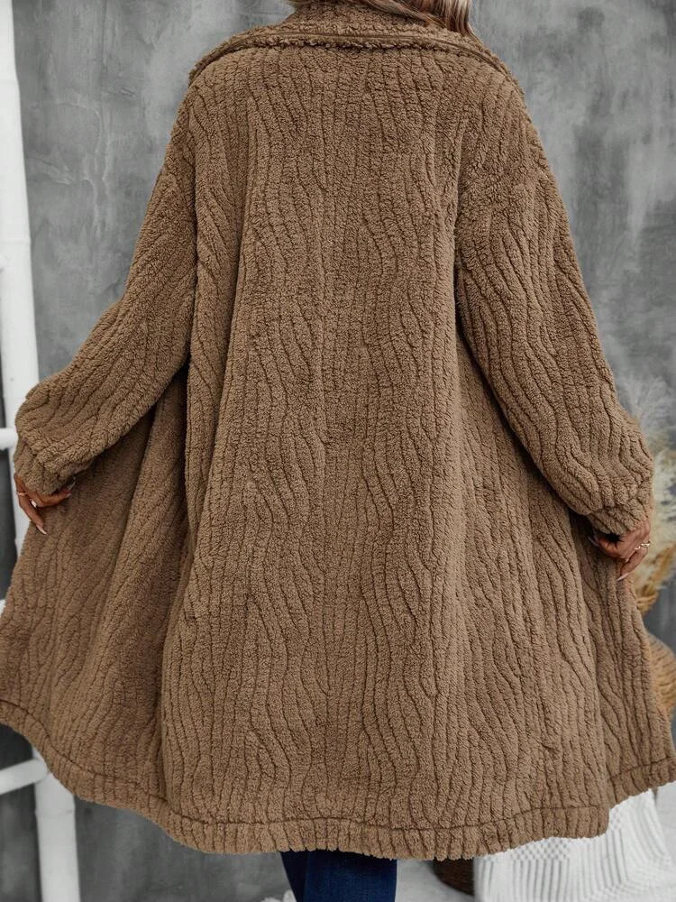 Manches Longues Épaissi Rayé Blouson pour Femmes