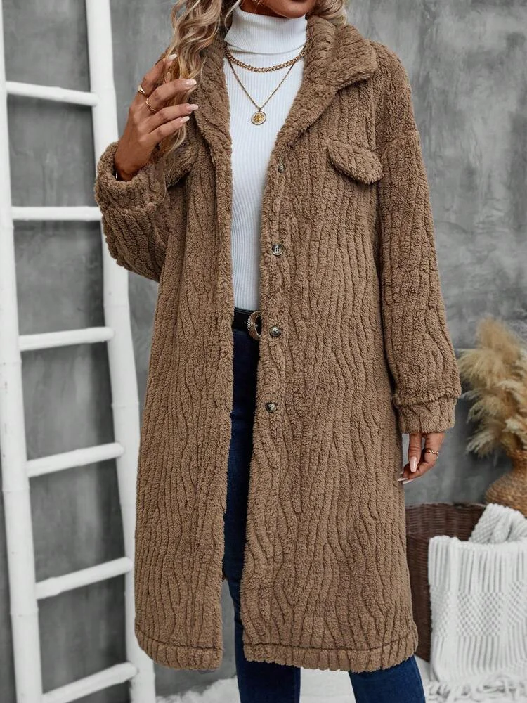 Manches Longues Épaissi Rayé Blouson pour Femmes