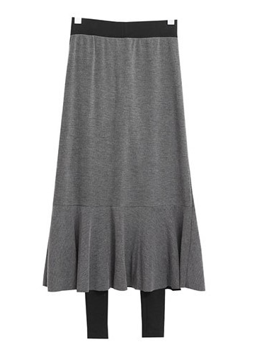 Jupes Décontracté Plain Printemps / Automne Polyester Quotidien Maxi Taille Moyenne Trapèze Élasticité moyenne pour Femmes