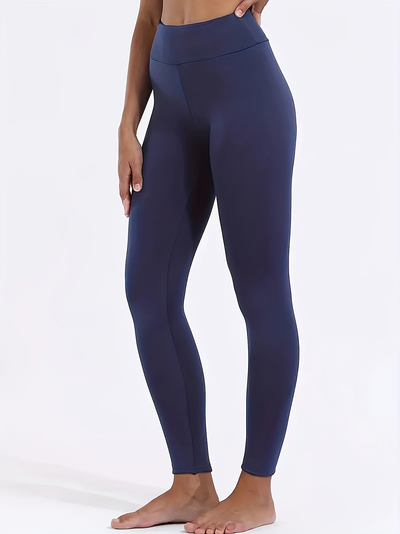 Pantalons de Survêtement & joggeurs Décontracté Plain Hiver Quotidien Serré Taille Moyenne Pantalon à la cheville Épaissi Pantalons de Yoga pour Femmes