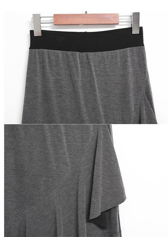 Jupes Décontracté Plain Printemps / Automne Polyester Quotidien Maxi Taille Moyenne Trapèze Élasticité moyenne pour Femmes