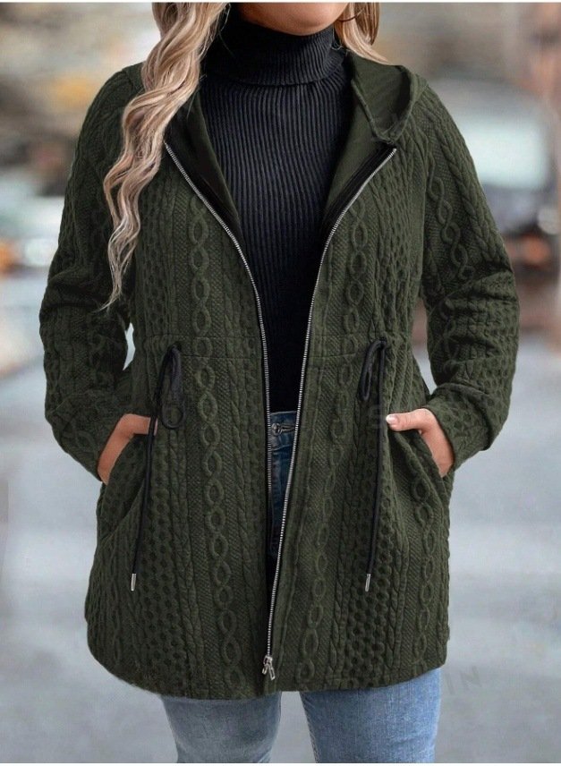 Sweat-shirt à Capuche Manches Longues Épaissi Plain Blouson pour Femmes