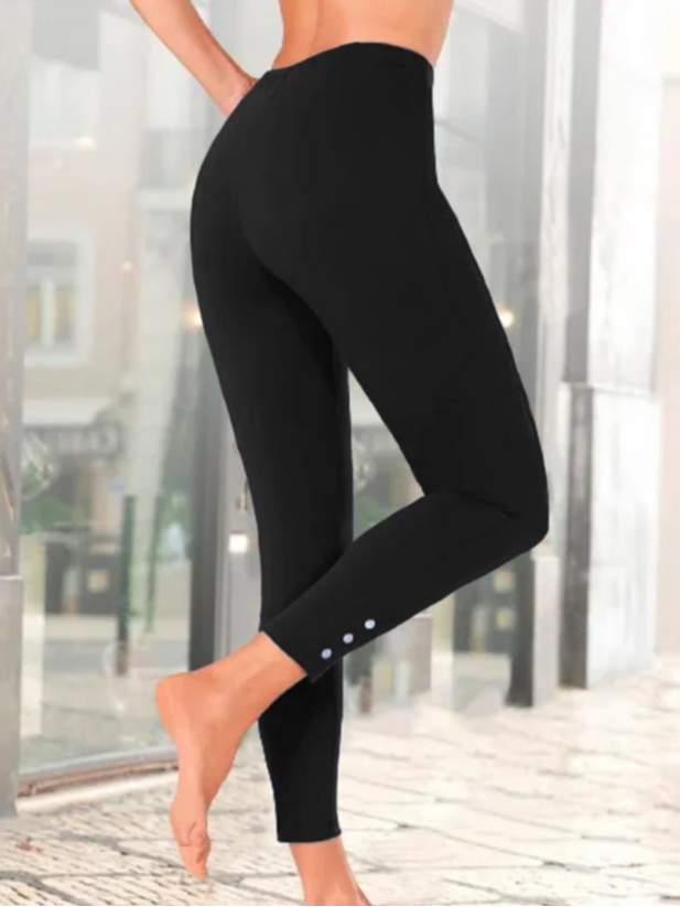 Pantalons De Yoga Décontracté Hiver Noël Polyester Naturel à Haute Élasticité Quotidien Long en Toison pour Femmes