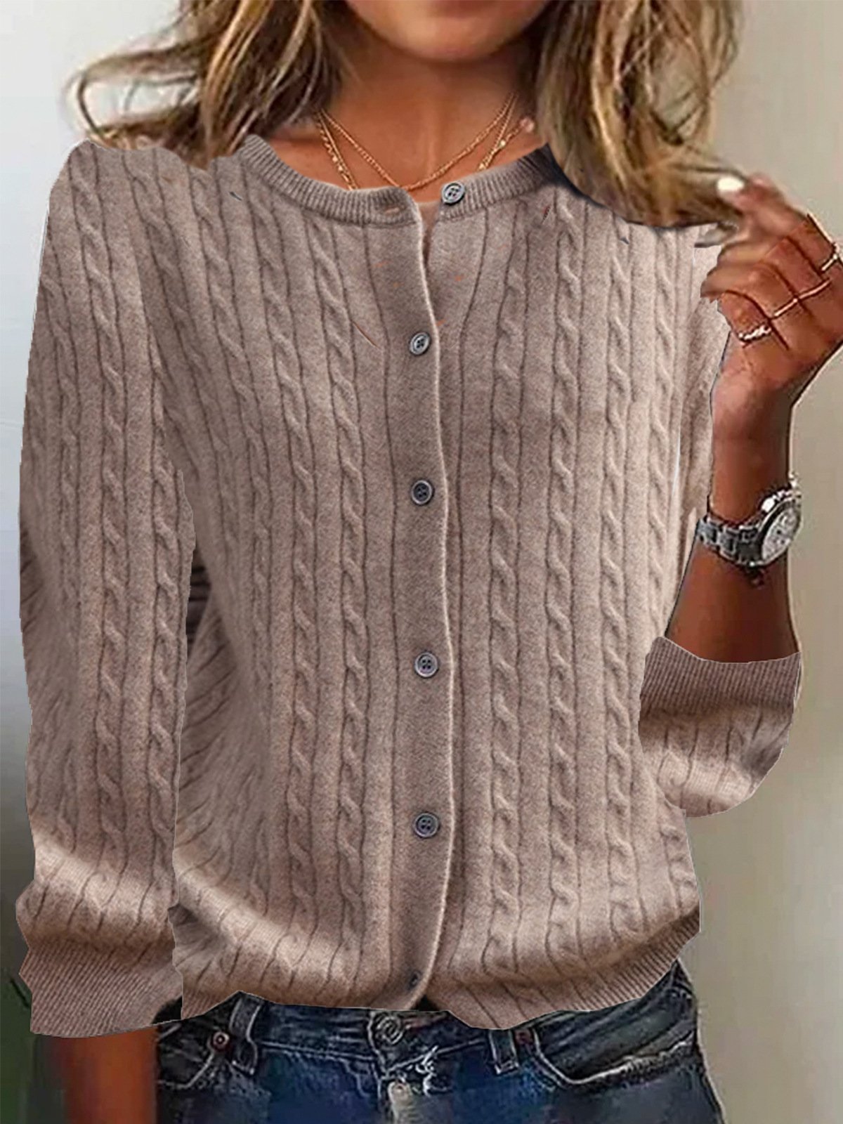 Pulls Femmes Décontracté Floral Printemps / Automne Quotidien Manches Longues Col Rond Fil/fil de laine Régulier Régulier
