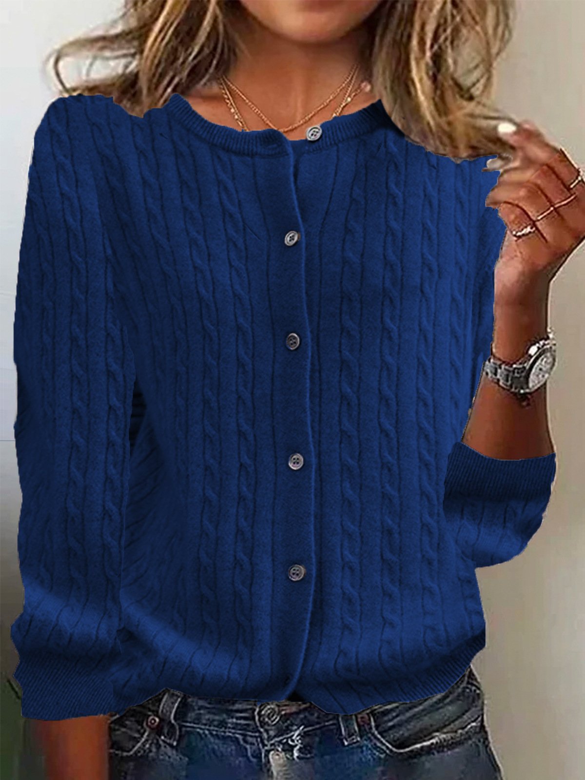 Pulls Femmes Décontracté Floral Printemps / Automne Quotidien Manches Longues Col Rond Fil/fil de laine Régulier Régulier
