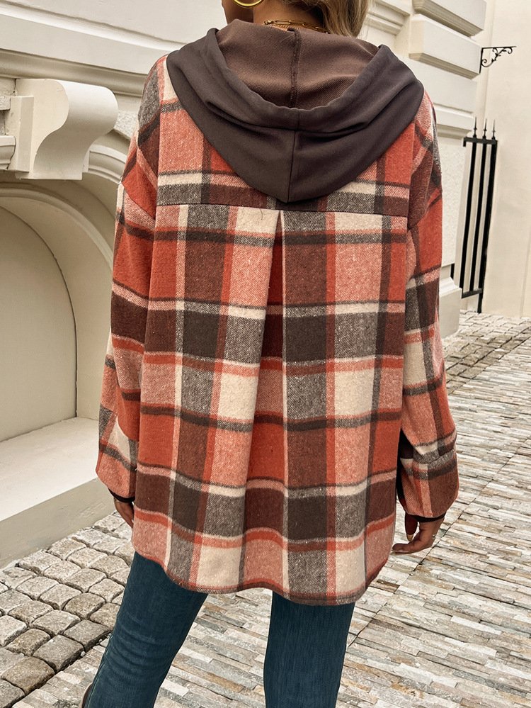 Sweat-shirts Décontracté Printemps / Automne Plaid Polyester Quotidien Ample Régulier Droit Régulier pour Femmes