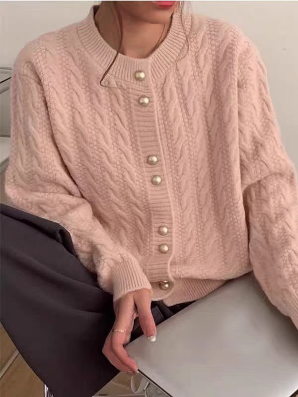 Cardigans Femmes Décontracté Plain Hiver Naturel Quotidien Manches Longues Laine/Tricot Droit Non