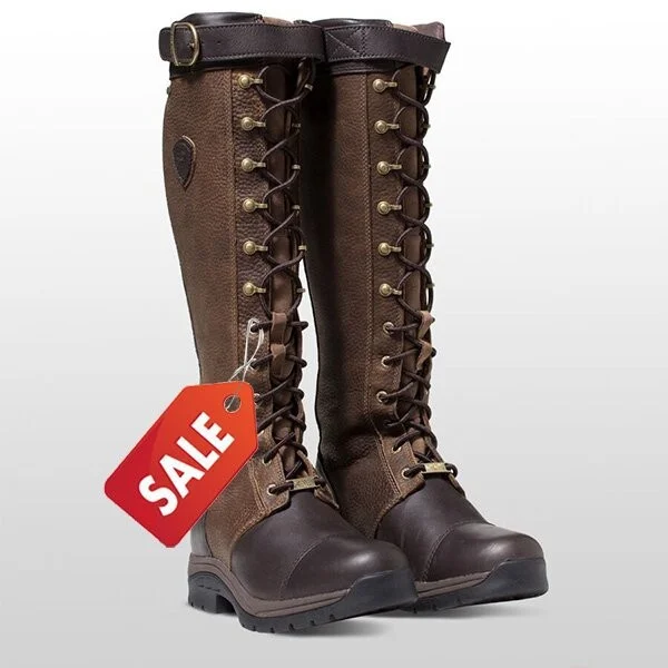 Bottes d'Extérieur Femmes Ethnique Plain Automne Zip Imperméable Vacances Bottes de Combat Cuir Talon de Bloc