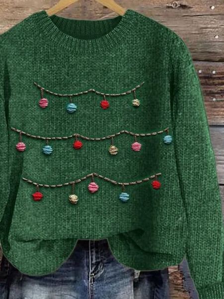 Pulls Femmes Simple Hiver impression en 3D Tricoté Poids lourd Micro-élasticité Quotidien Ample Manches Longues