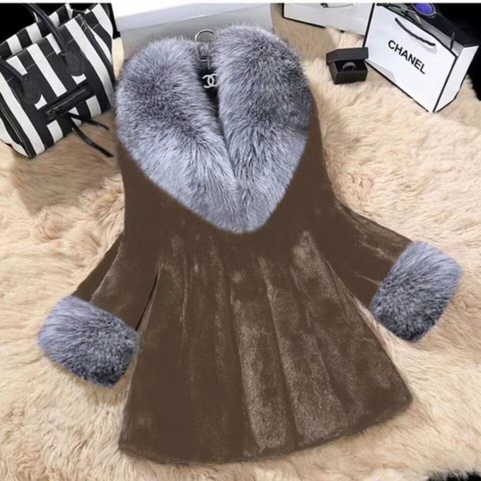 à Col Revers Manches Longues Épaissi Abstrait Blouson pour Femmes