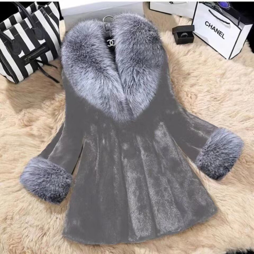à Col Revers Manches Longues Épaissi Abstrait Blouson pour Femmes
