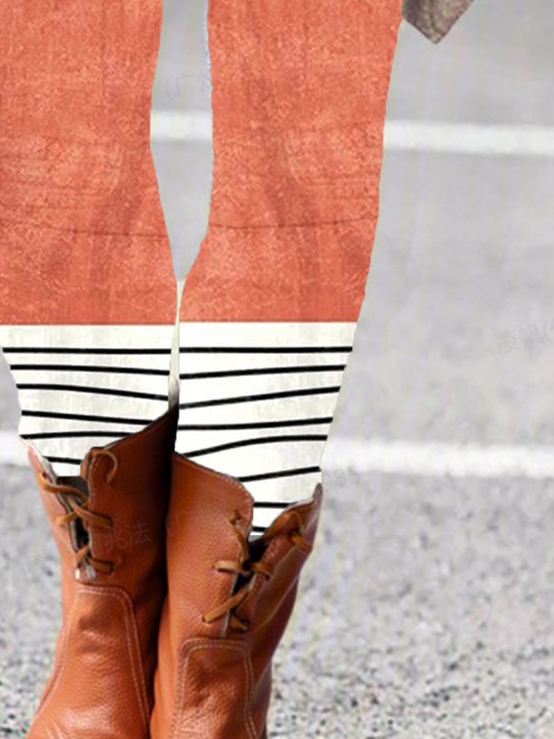 Pantalons De Yoga Femmes Décontracté Toutes Les Saisons Motif dégradé Naturel Quotidien Jersey Long Legging Droit