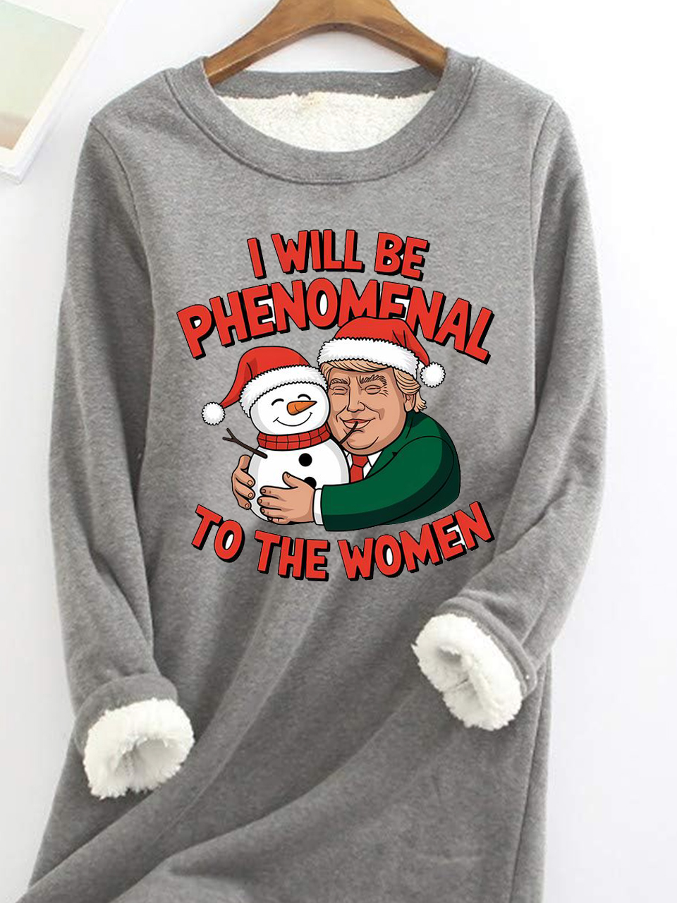 Sweat-shirts Décontracté Hiver Noël Polyester Aucune élasticité Manches Longues Col Rond Droit en Toison pour Femmes