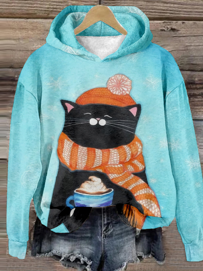 Sweat-shirts Décontracté Noël Printemps / Automne Sweat-shirt à Capuche Micro-élasticité Quotidien Noël Régulier Droit pour Femmes