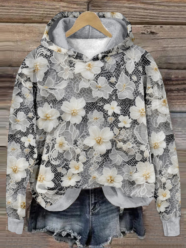 Sweat-shirts Décontracté Printemps / Automne impression en 3D Sweat-shirt à Capuche Micro-élasticité Ample Régulier Droit Régulier pour Femmes
