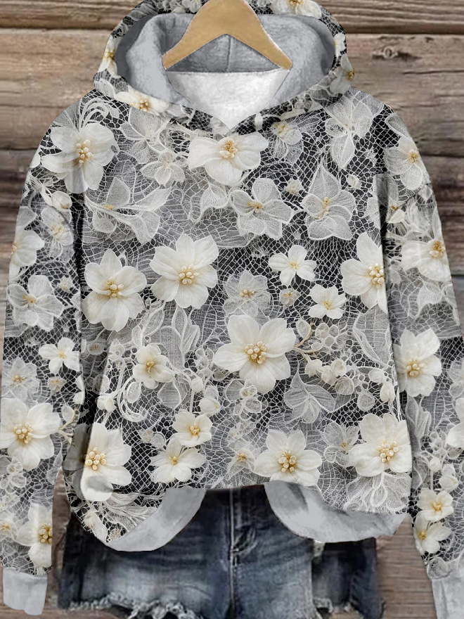 Sweat-shirts Décontracté Printemps / Automne impression en 3D Sweat-shirt à Capuche Micro-élasticité Ample Régulier Droit Régulier pour Femmes