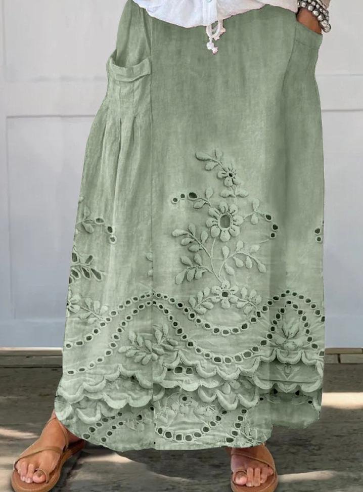Jupes Femmes Ethnique Printemps / Automne impression en 3D Polyester Maxi ample Taille Moyenne Trapèze Régulier