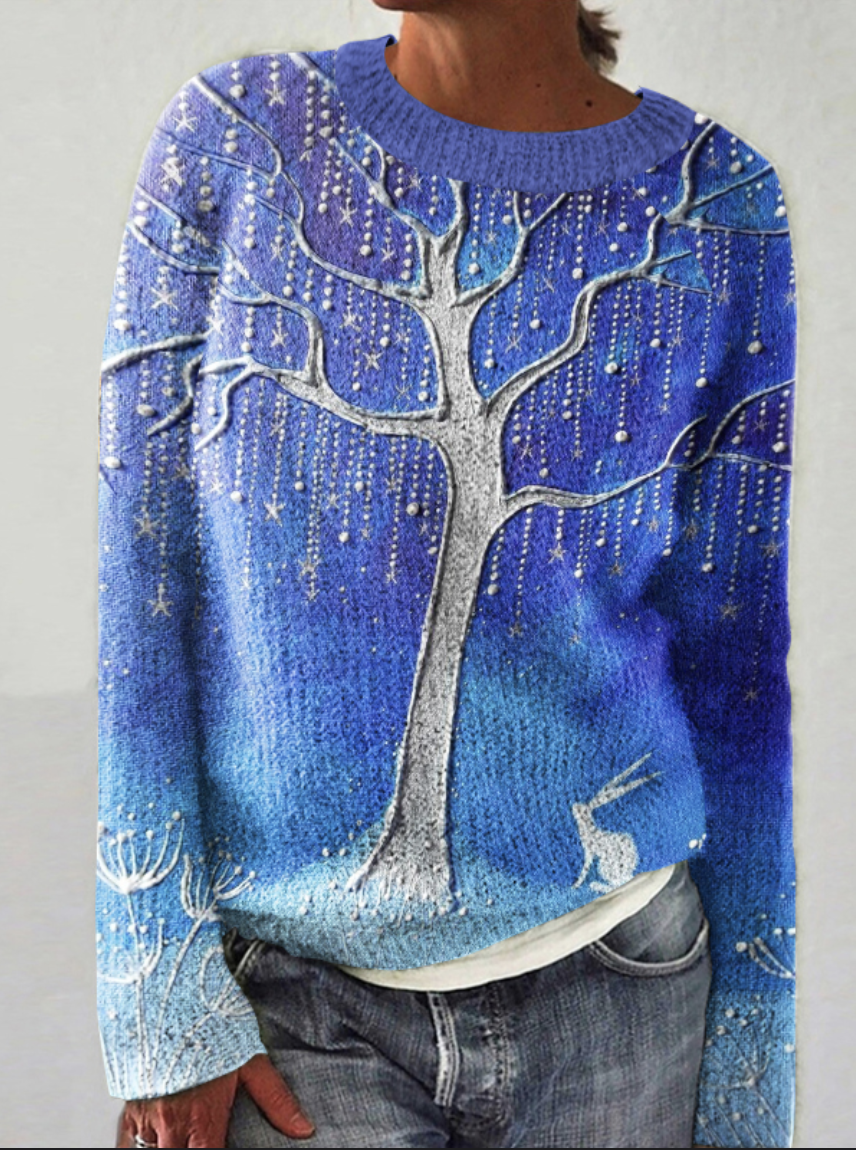 Pulls Décontracté Imprimé d'Animal Printemps / Automne Micro-élasticité Quotidien Coupe Régulière Manches Longues Col Rond Régulier pour Femmes