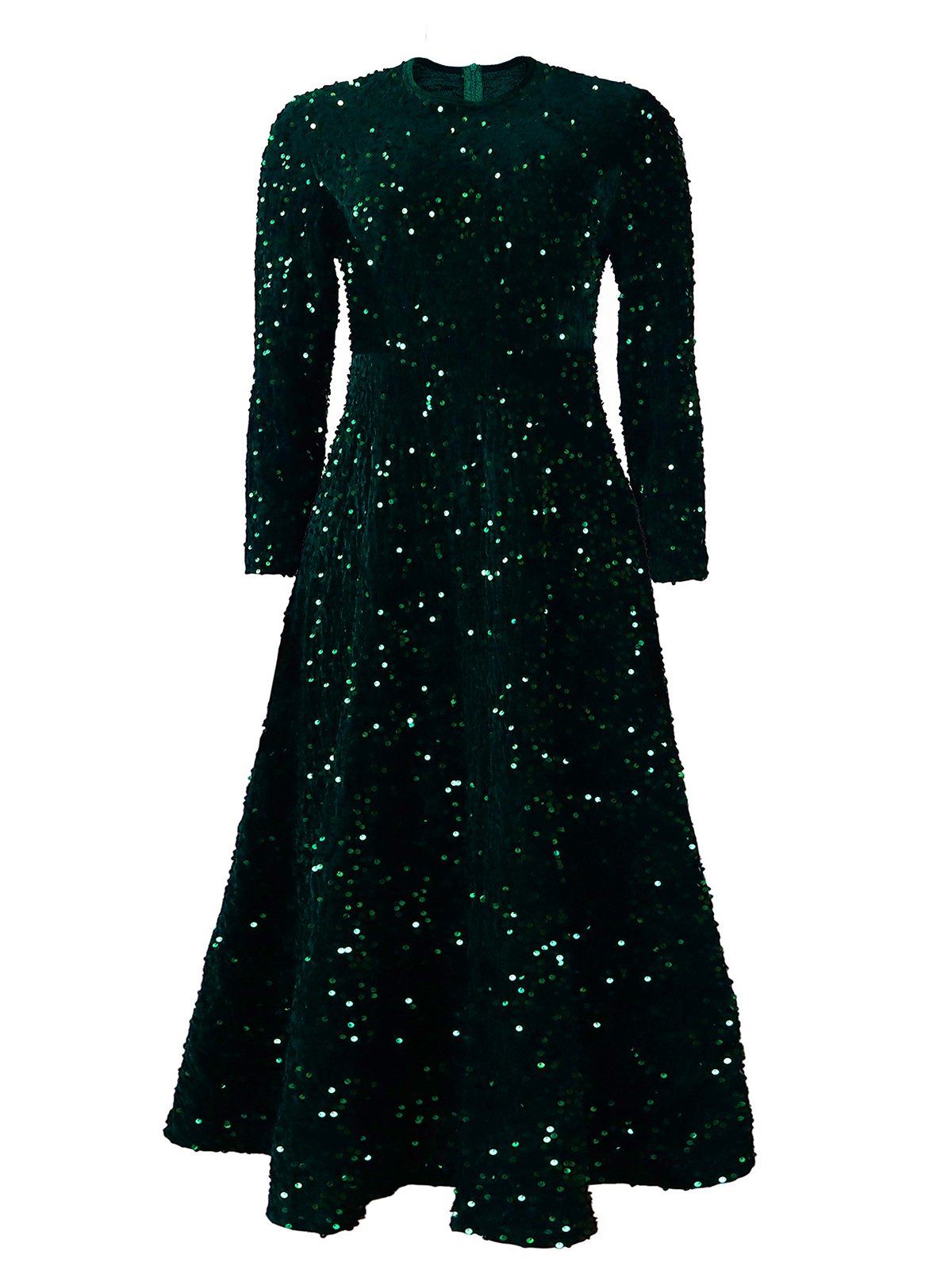 Femmes Géométrique Champagne Col Rond Confortable Robe Maxi Élégant