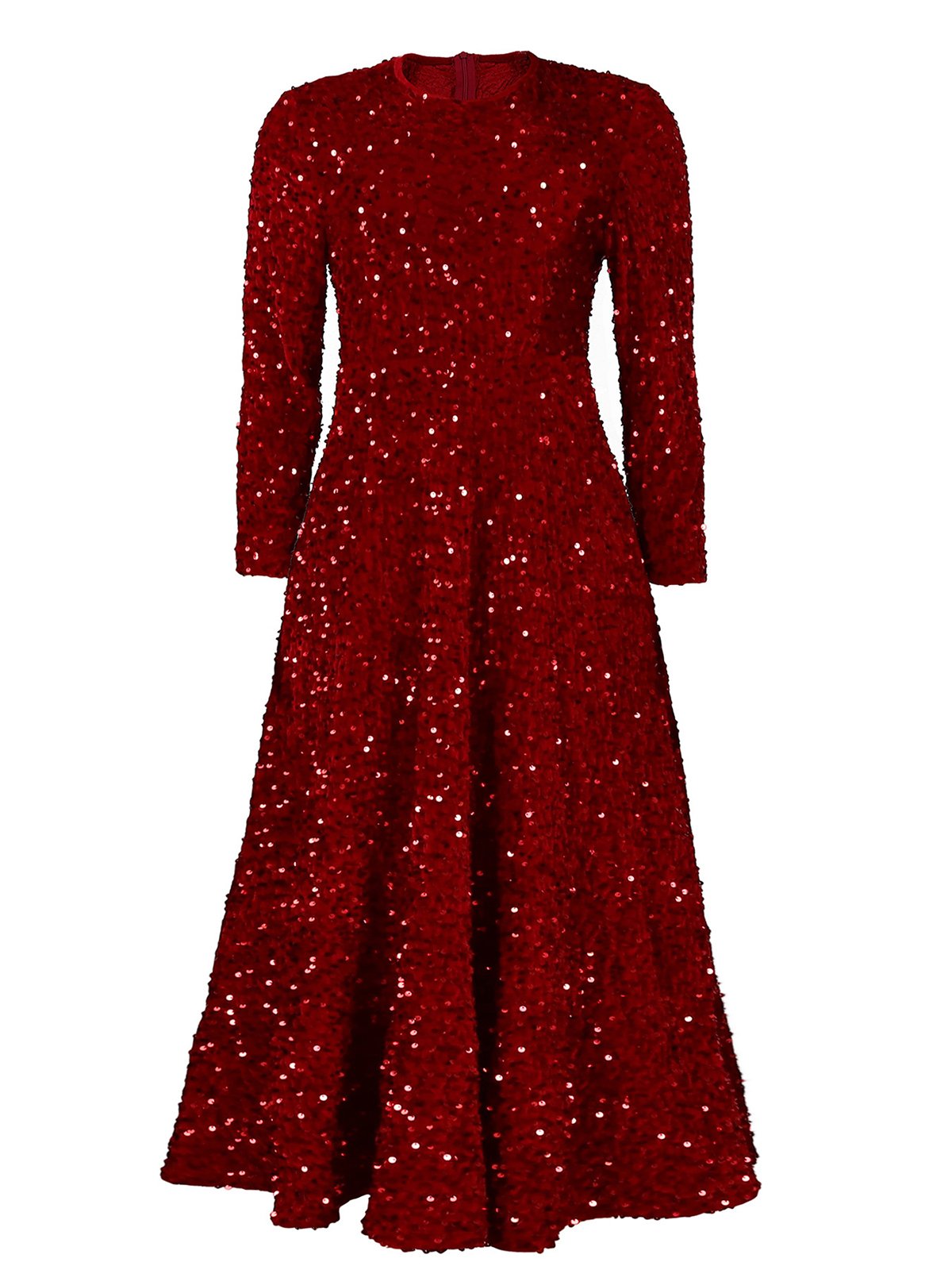 Femmes Géométrique Champagne Col Rond Confortable Robe Maxi Élégant