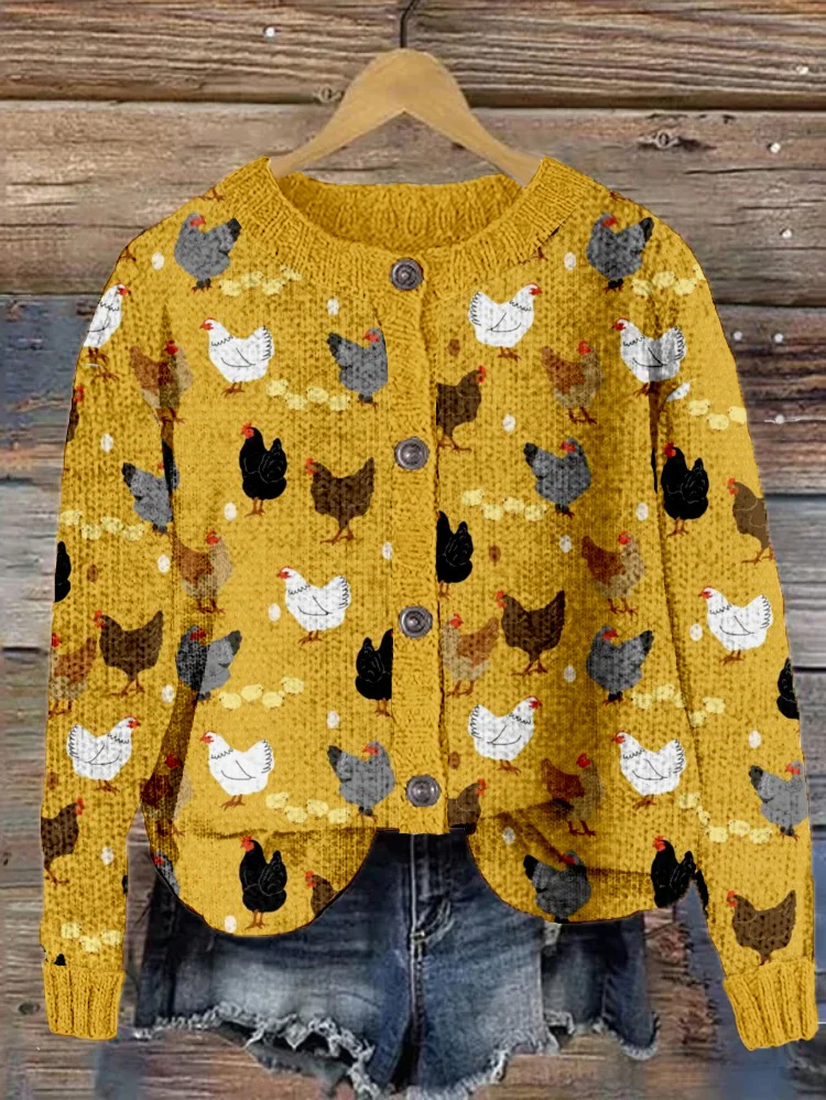 Cardigans Femmes Décontracté Printemps / Automne impression en 3D Micro-élasticité Faire la navette Ample Col Rond Régulier Régulier