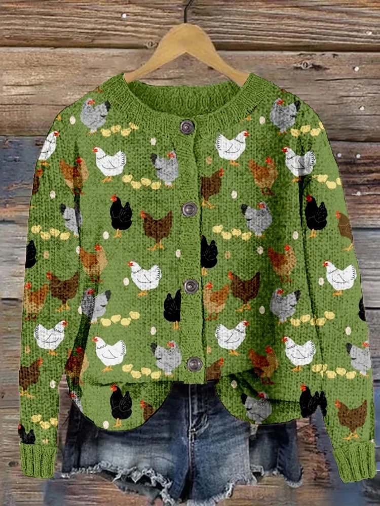 Cardigans Femmes Décontracté Printemps / Automne impression en 3D Micro-élasticité Faire la navette Ample Col Rond Régulier Régulier