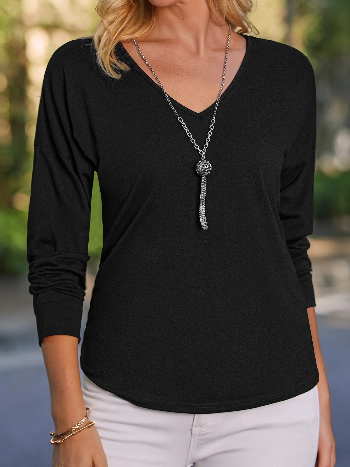 Chemisiers1 Femmes Rétro Plain Printemps / Automne Polyester Ample Meilleure vente Régulier Droit Régulier
