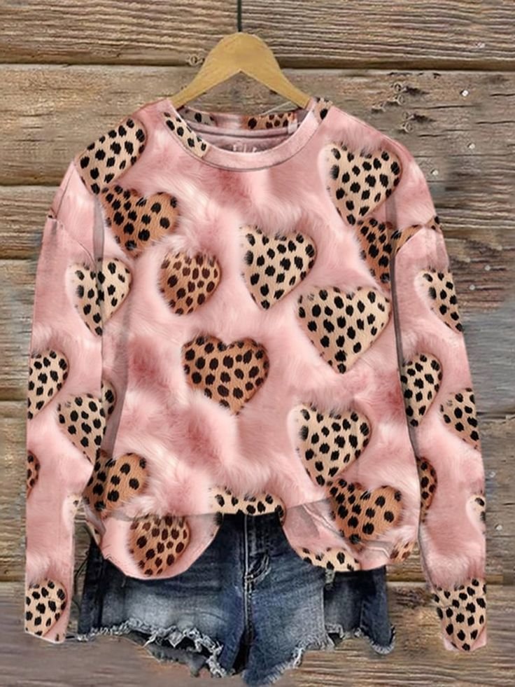 Sweat-shirts Décontracté Printemps / Automne impression en 3D Micro-élasticité Fête Ample Col Rond Droit Régulier pour Femmes