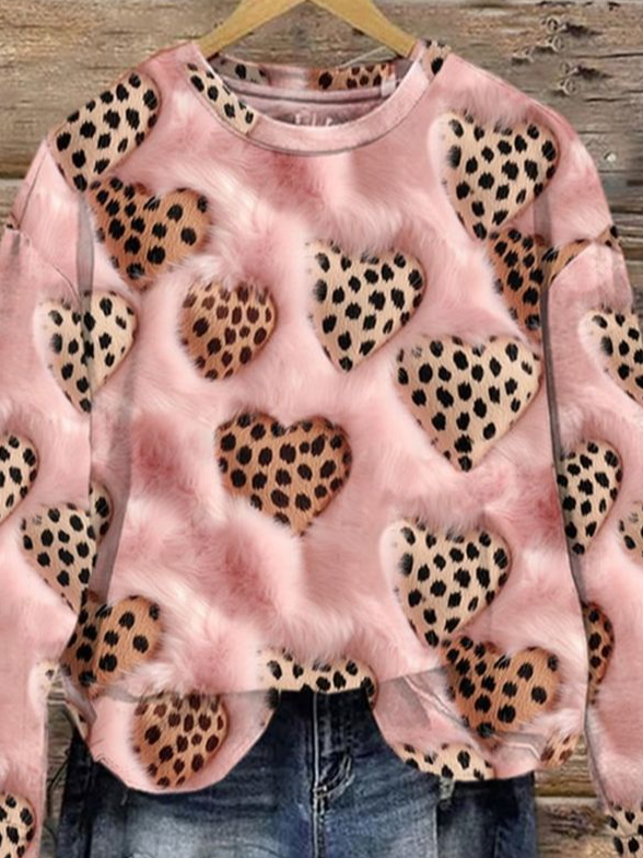 Sweat-shirts Décontracté Printemps / Automne impression en 3D Micro-élasticité Fête Ample Col Rond Droit Régulier pour Femmes